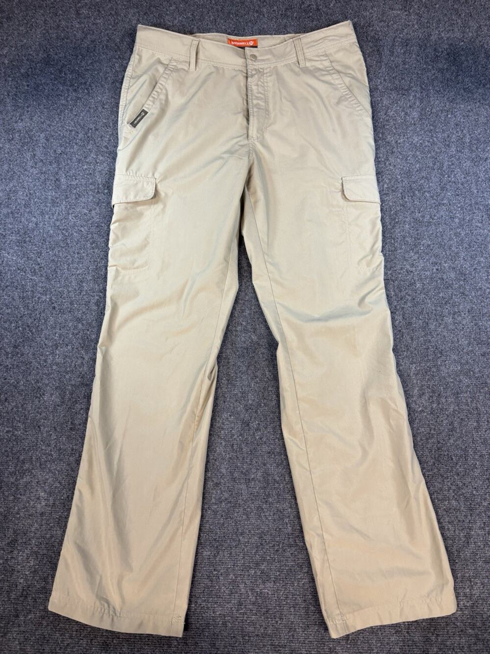 Merrell Mens Beige Selectwick Straight Leg Hiking Cargo Pants Size 34x32